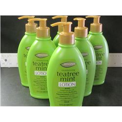 Lot of 6 New Moisturizing Tea Tree Mint Lotion / 12 floz