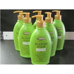 Lot of 6 New Moisturizing Tea Tree Mint Lotion / 12 floz