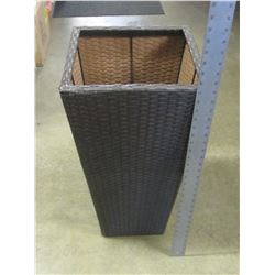 27" tall x 14" square Wicker Patio Plant Stand