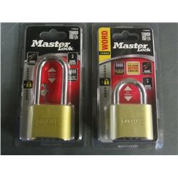 2 New Master Lock Combo Locks