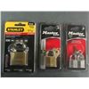 Image 1 : Lot of 3 New Locks / 2 are Master Lock & 1 Stanley