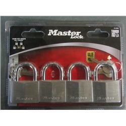 New set of 4 keyed alike Master Locks
