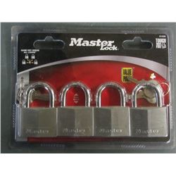 New set of 4 keyed alike Master Locks