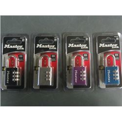 New set of 4  Combination Master Locks