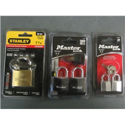 New set of 3 Locks / 2 are Master Locks & 1 Stanley