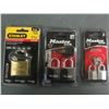 Image 1 : New set of 3 Locks / 2 are Master Locks & 1 Stanley