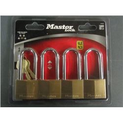 New set of 4 Master Locks all Keyed alike