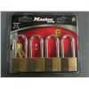 Image 1 : New set of 4 Master Locks all Keyed alike