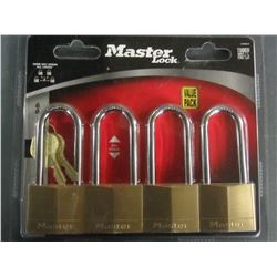 New set of 4 Master Locks all Keyed alike