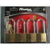 Image 1 : New set of 4 Master Locks all Keyed alike