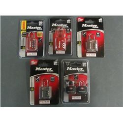 New Lot of 6 Luggage Master Locks / 2 are keyed & 4 are combination