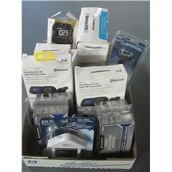 Big value Flat Full of Electronics / Handsfree car kits / sirius xm / thermometer