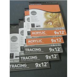 New Daler  Rowney 2 Acrylic 115lb  Art Paper & 3 Tracing 40lb