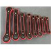 Image 1 : Lot of 8 Ratcheting Wrenches/  5 are metric 8 - 21mm & 3 are 5/16 - 9/16