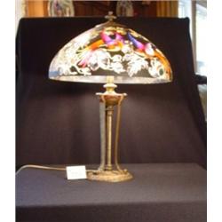 HANDEL Exotic Birds Signed Lamp