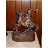 Image 2 : Wood Sculpture WARRIOR  on HORSEBACK 
