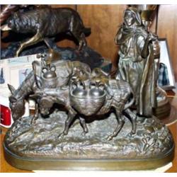 Signed RUSSIAN BRONZE Lanceray Peddler