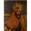 Image 2 : OIL PAINTING of BARNYARD  CHICKENS