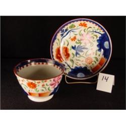 GAUDY DUTCH Double Rose Cup & Saucer