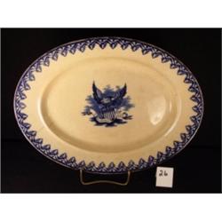 FLOW BLUE PLATTER Hammersley Gem