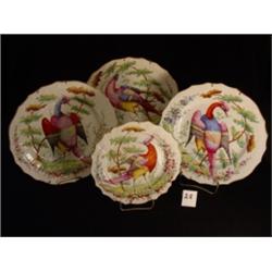 Lot of 4 Early BIRD of PARADISE Plates 