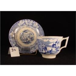 TRANSFERWARE Cup & Saucer WATTEAU