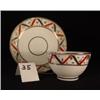 Image 1 : Handleless Iron Red & Gold Cup & Saucer