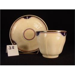 Handleless EARTHENWARE CUP & SAUCER