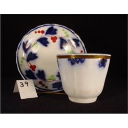 GAUDY WELSH CUP & SAUCER w/Berries