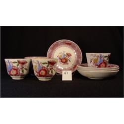 4 Sets of HANDLELESS CUPS & SAUCERS