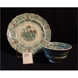 TRANSFERWARE CUP & PLATE ADAMS 