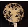 Image 1 : BLACK TRANSFER DINNER Floral PLATE