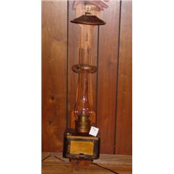 Early KEROSENE LAMP W/Wall Mount