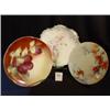 Image 1 : Lot of 3 HAND PAINTED PLATES W/FRUIT
