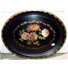 Image 1 : Oval FLORAL TOLE Painted Tray