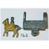 Image 1 : TIN HORSE & RIDER Pulling Cart