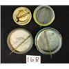 Image 2 : Lot of 4 Ad PINBACKS Misc MOTIF