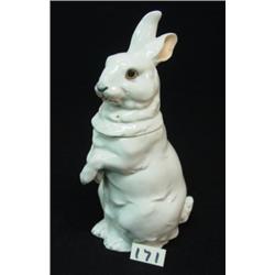 GERMAN Handpaint PORCELAIN Rabbit Jar
