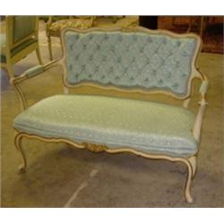 White Painted French style LOVE SEAT