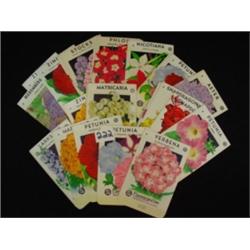 30 Vintage FLOWER SEED PACKS LITHO