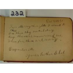 1890's Red AUTOGRAPH BOOK