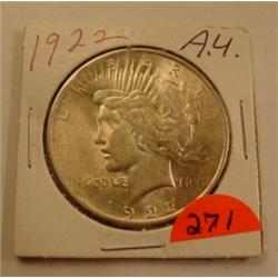 1922-P Silver Peace Dollar 