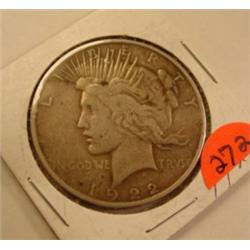 1922-P Silver Peace Dollar 