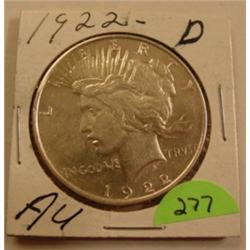 1922-D Silver Peace Dollar 