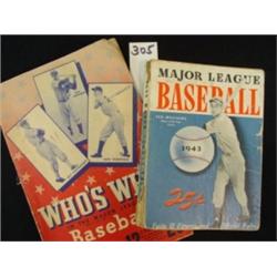 2 BASEBALL BOOKS 1940's