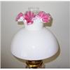 Image 2 : FENTON Brass Lamp w/Peach Crest Shade