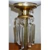 Image 3 : FENTON Brass Lamp w/Peach Crest Shade