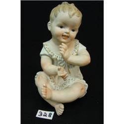 Laughing Bisque PIANO BABY 7 1/2"