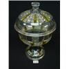 Image 1 : Footed PEDESTAL COMPOTE W/Lid Embossed