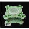 Image 1 : Green & White Pottery INK WELL INKWELL